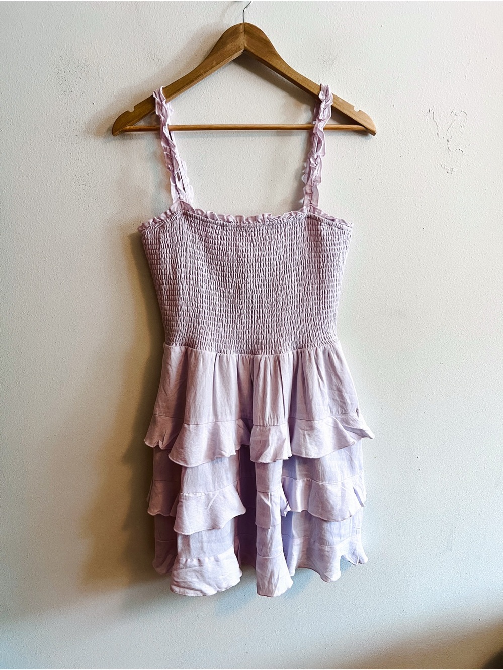 Altar'd State Marnie Lavender Ruffle Sleeve Dress